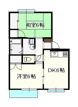 ローズハイツ I(2DK/1階)の間取り写真