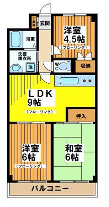 ラメゾンリスブラン(3LDK/2階)の間取り写真