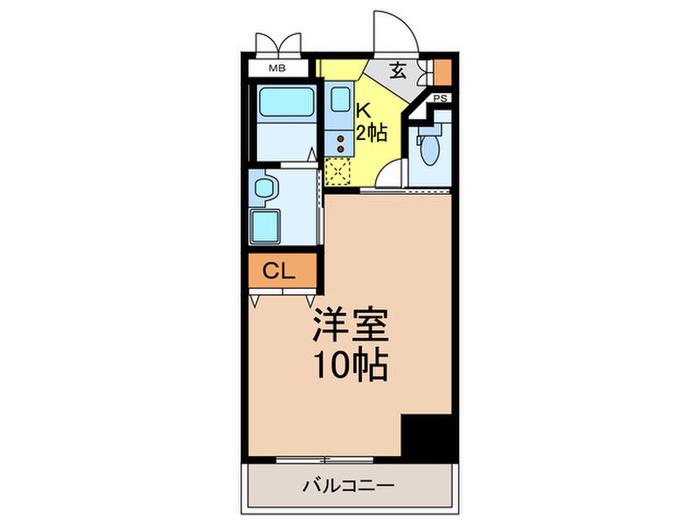 PLUMERIA(1K/5階)の間取り写真