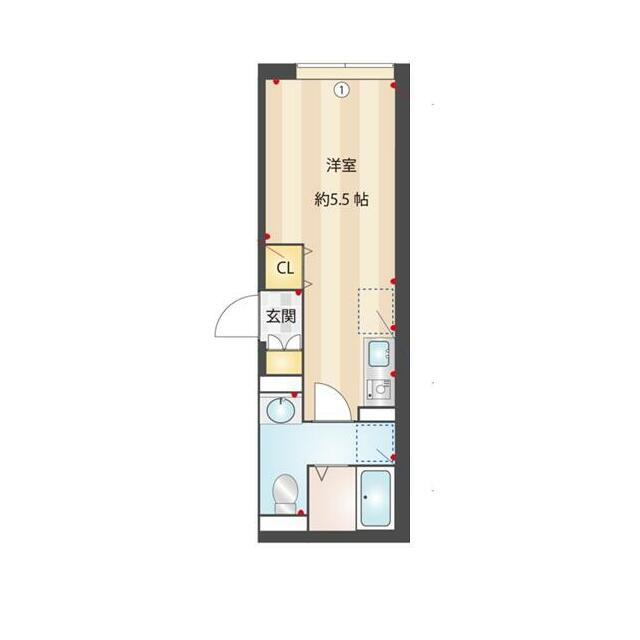 PLENO CASA-プレノカーサ-(1K/3階)の間取り写真