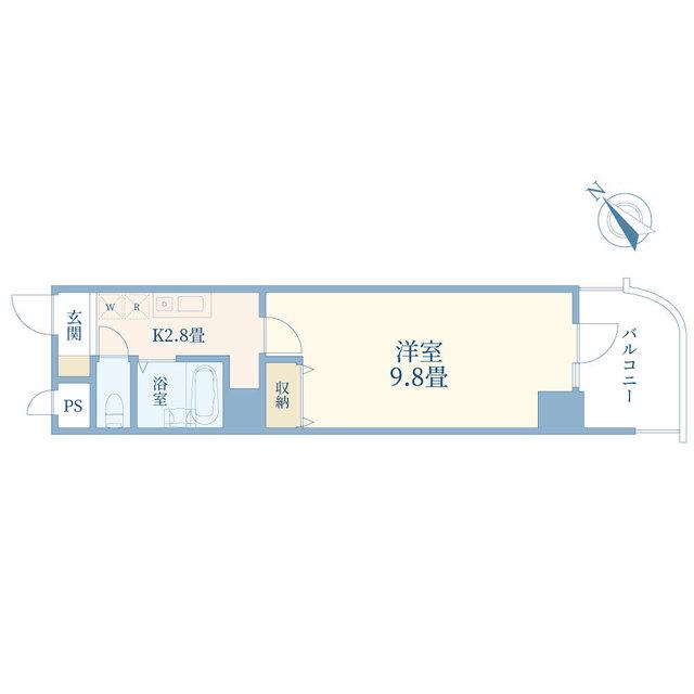 クレスパット町田(1K/5階)の間取り写真