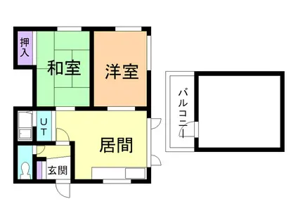 山田ハイツ(2LDK/2階)の間取り写真