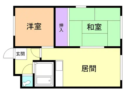 フジタコーポ(2DK/1階)の間取り写真