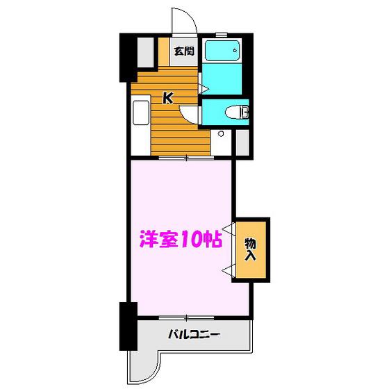 丸武マンション(1K/1階)の間取り写真
