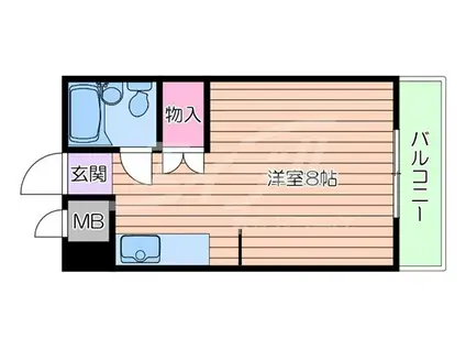 COLLECTION中崎II(ワンルーム/2階)の間取り写真