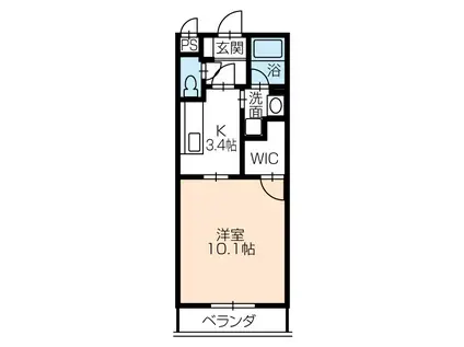 アイン シュロス(1K/3階)の間取り写真