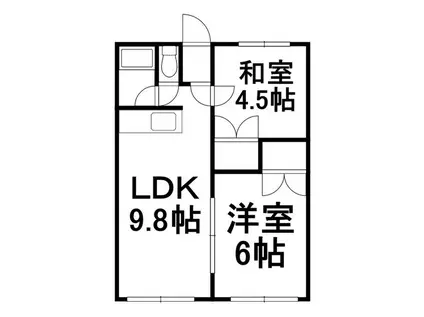 ガーデンプレイス(2LDK/2階)の間取り写真