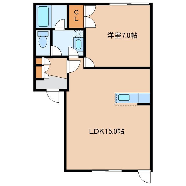 ルーエンハイム(1LDK/1階)の間取り写真