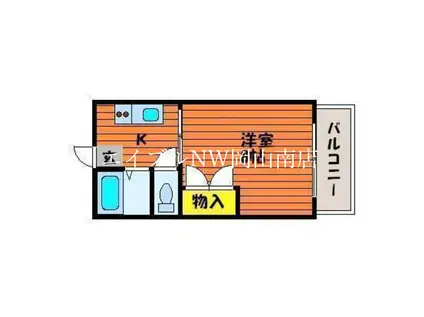 レクサス芳泉 II(1K/3階)の間取り写真