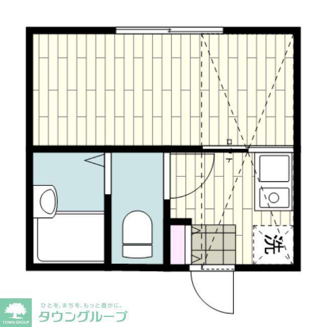 アイリス鶴間(1K/2階)の間取り写真