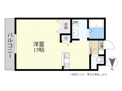 プランドール5番館(ワンルーム/1階)の間取り写真