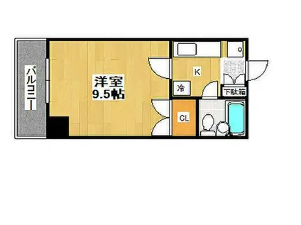 RI本町ビル(1K/3階)の間取り写真