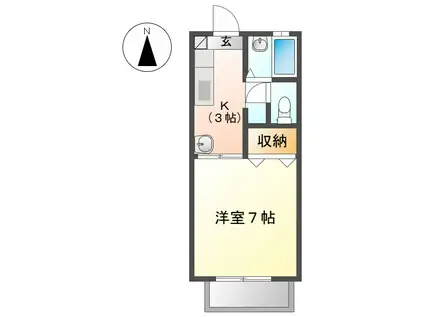 MINT96(1K/1階)の間取り写真