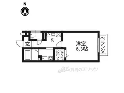 メゾン・シェルシェ(1K/2階)の間取り写真