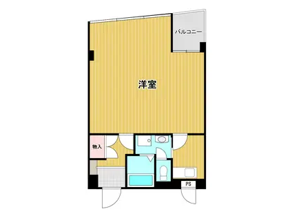 南小倉駅前ビル(1K/12階)の間取り写真