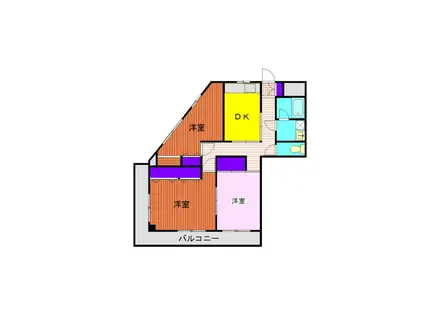 アーバン・フラット(3K/3階)の間取り写真