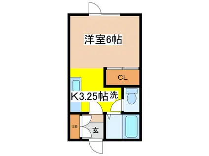 メゾン雅芦野(1K/1階)の間取り写真