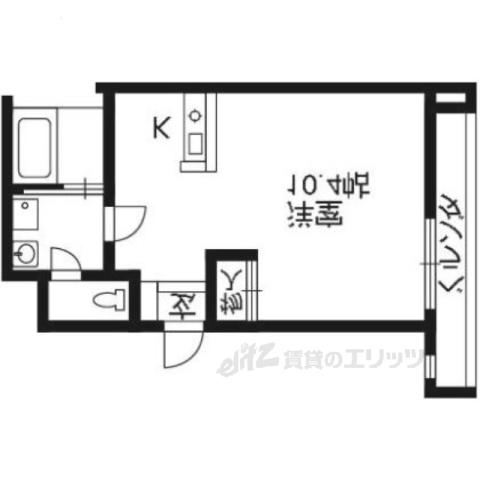 シモムラビル(ワンルーム/2階)の間取り写真