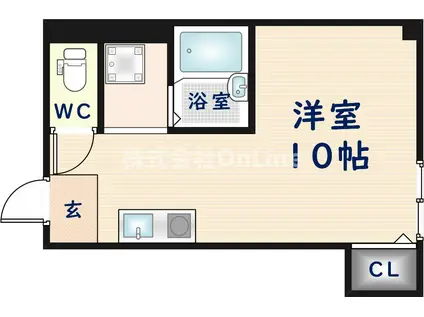 カリーナアモーレ(ワンルーム/4階)の間取り写真