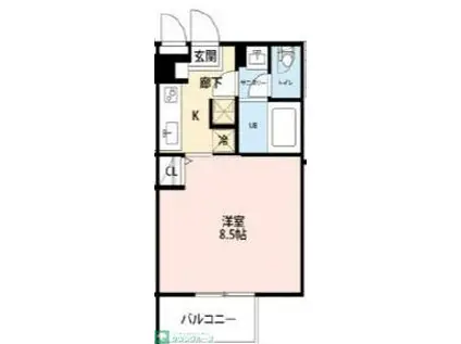 福生セイワレジデンス(1K/1階)の間取り写真