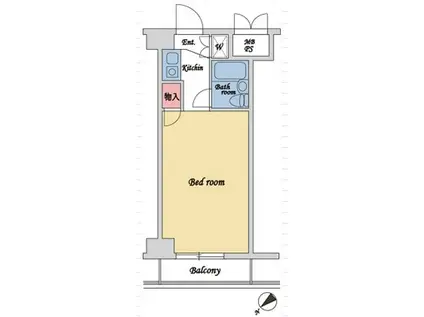 ルーブル鵜の木II(ワンルーム/6階)の間取り写真