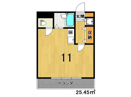 フォレスタ楓樹園(ワンルーム/3階)の間取り写真