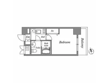 HF東新宿レジデンス(1K/4階)の間取り写真