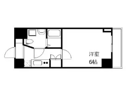 フェルクルール横浜新子安プレセダンヒルズ(1K/5階)の間取り写真