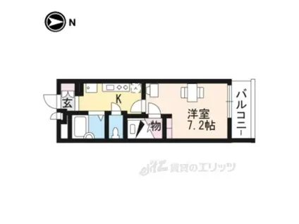 レオパレスひまわり(1K/2階)の間取り写真