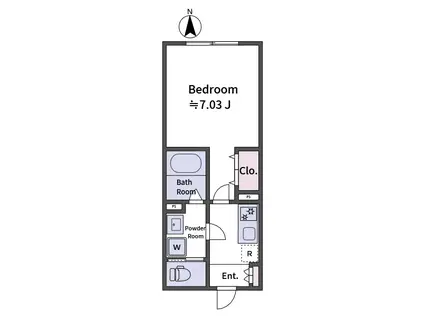 ALATO OYAMAII(1K/1階)の間取り写真