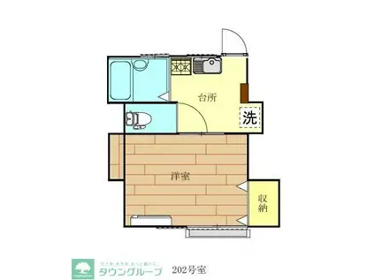 ルマーク(1K/2階)の間取り写真