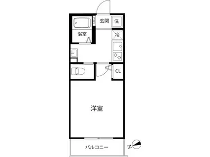 TS CUORE三ツ境Ⅰ(1K/3階)の間取り写真