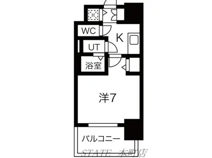 フォーリアライズ阿波座ウエスト(1K/10階)の間取り写真