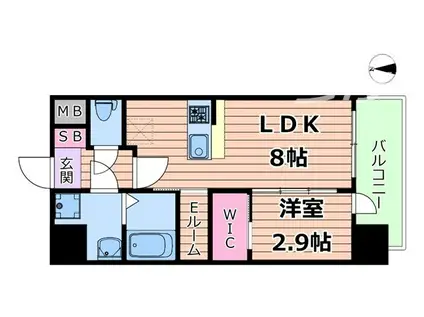 セレニテ天六ミラク(1LDK/4階)の間取り写真