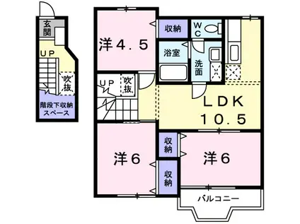 フォレスト(3LDK/2階)の間取り写真