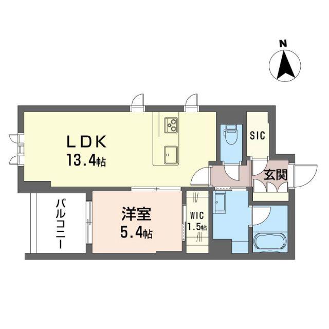 ザ・グランドオペラ並木(1LDK/2階)の間取り写真