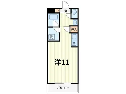 ウイナーズII(ワンルーム/2階)の間取り写真