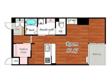 SHOJI PARK RESIDENCE(ワンルーム/2階)の間取り写真