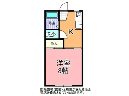 ハイツときわ(1K/1階)の間取り写真