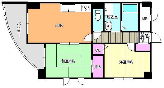 イル・マーレ(2LDK/6階)の間取り写真