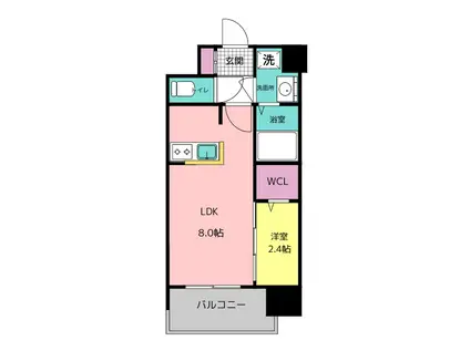 グランフォーレ博多ウォーターフロント(1LDK/12階)の間取り写真