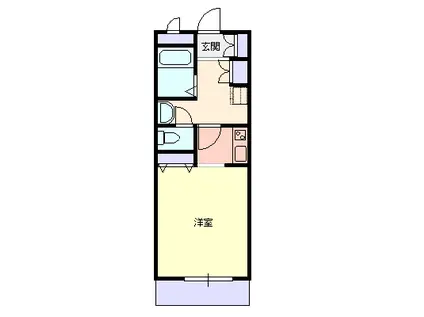 エトワール東青田(1K/1階)の間取り写真