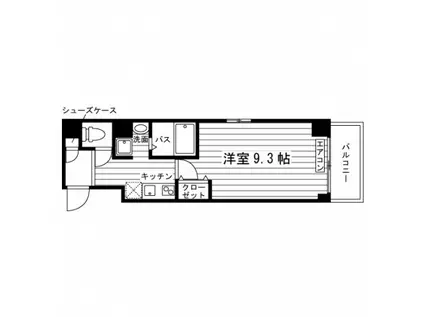 新宿柏木ヒルズ(1K/1階)の間取り写真