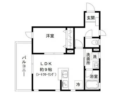 MS MANSION(1LDK/2階)の間取り写真