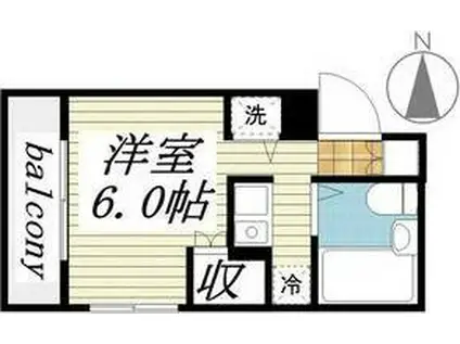 メゾン・ド・アエロスター(ワンルーム/1階)の間取り写真