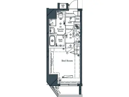 ラフィスタ横浜吉野町II(1K/9階)の間取り写真