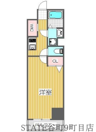 グランパシフィック阪南町(1K/4階)の間取り写真