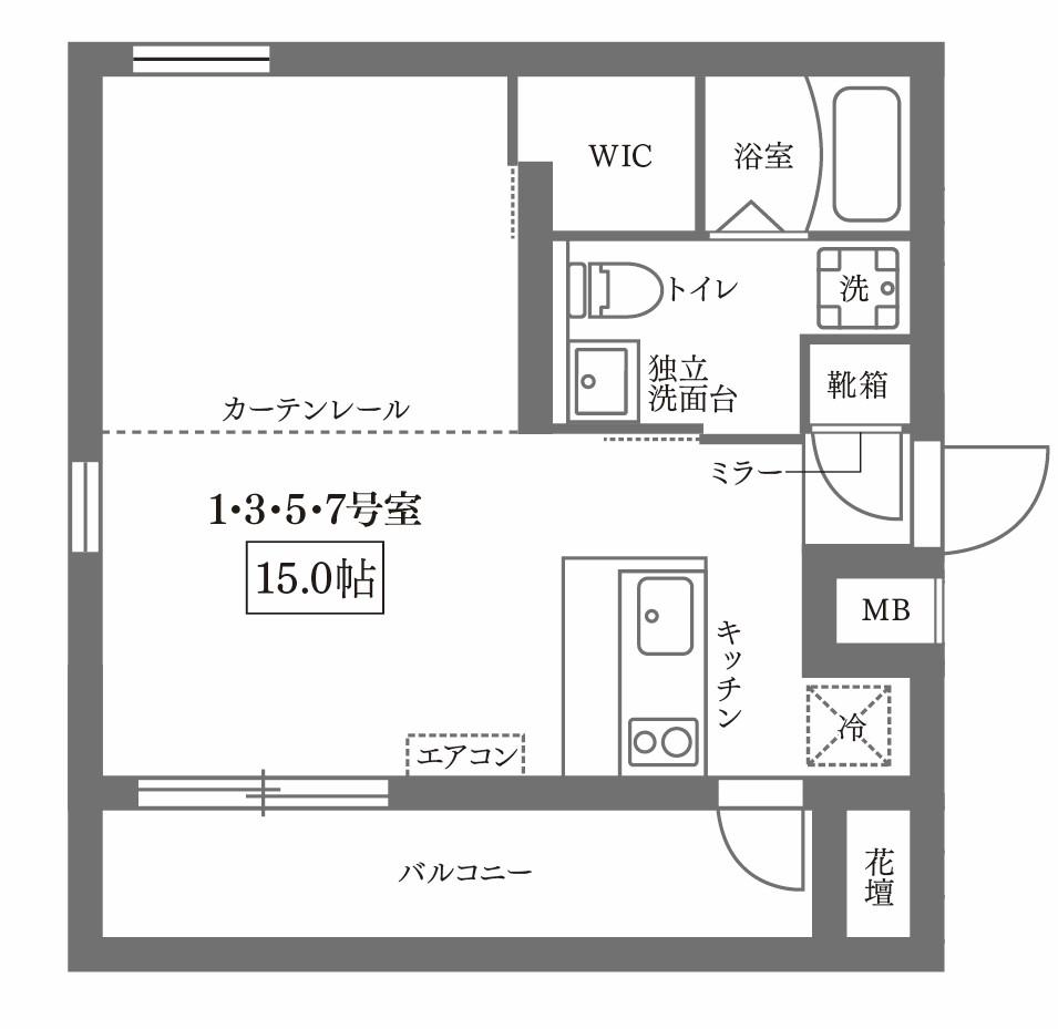 SIGNYAKUMO(ワンルーム/4階)の間取り写真