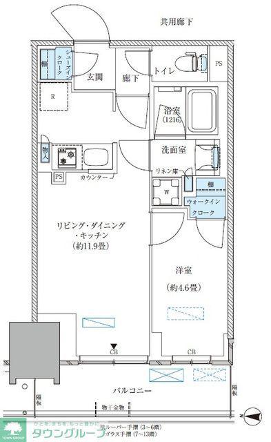 パークアクシス西大島コンフォートスクエア(1LDK/9階)の間取り写真