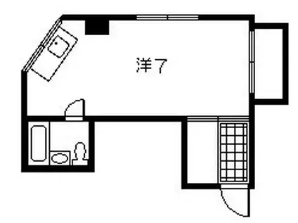 床次ビル(ワンルーム/3階)の間取り写真